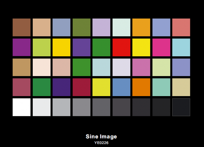 نمودار تست Sendimage DTV Color Rendition YE0226 شفاف
