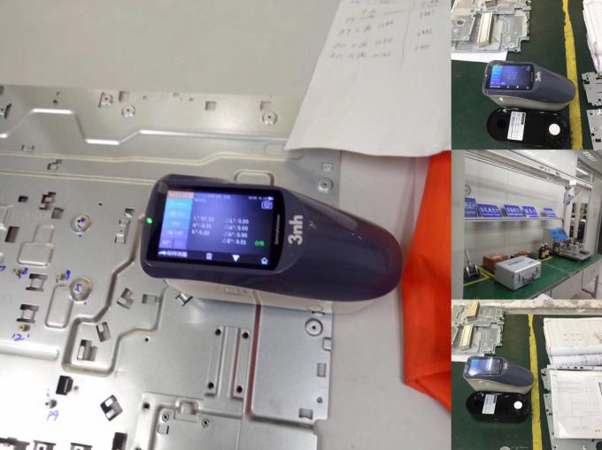 اسپکتروفتومتر قابل حمل 3nh YS3060 برای بررسی تفاوت رنگ جعبه دستگاه کامپیوتر و صفحه آلومینیومی
